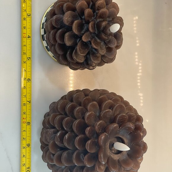 MacKenzie Childs Pinecone Flameless Candles (set of 2) - Picture 12 of 14